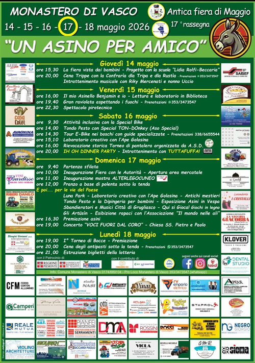17ª edizione di "UN ASINO PER AMICO - Antica Fiera di Maggio"