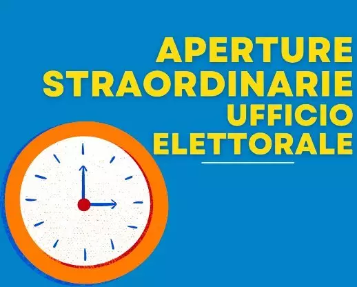 Avviso aperture straordinarie Ufficio Elettorale - Referendum 22-23 Marzo 2026